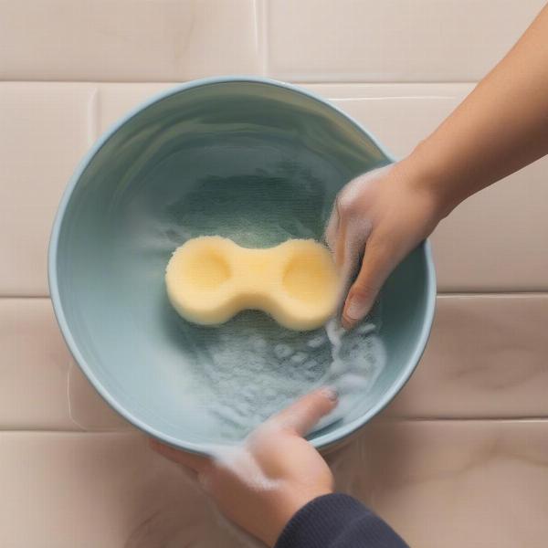 Cleaning a Personalised Dog Bowl