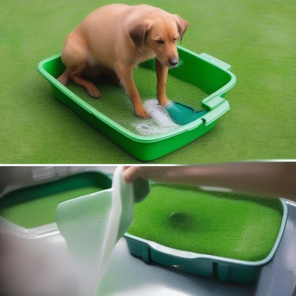 Cleaning an Astro Turf Dog Potty