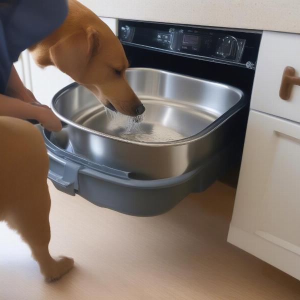 Cleaning a Metal Slow Feed Dog Bowl