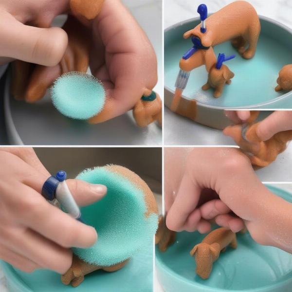 Cleaning a wiener dog ring