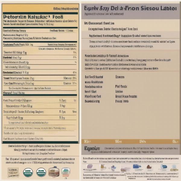 Comparing Different Dog Powder Food Labels