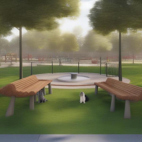 Dog Park Amenities: Separate Areas, Water Fountains, and Benches