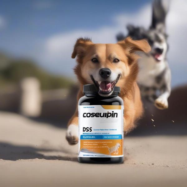 Cosequin DS tablets for dogs promoting joint health and mobility.