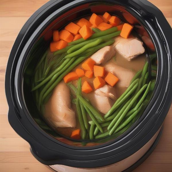 Crockpot Chicken and Vegetable Dog Food