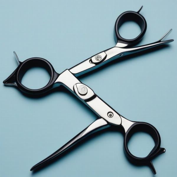 Curved dog shears for grooming