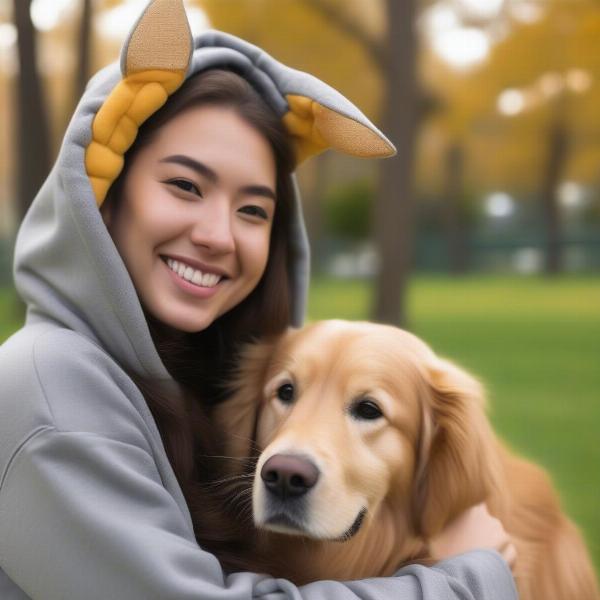 Custom dog ear sweatshirt for humans