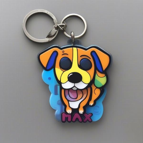 Custom Acrylic Dog Keychain