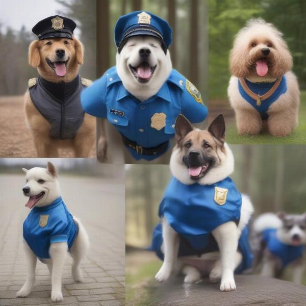 Ensuring a dog's safety and comfort in a police costume