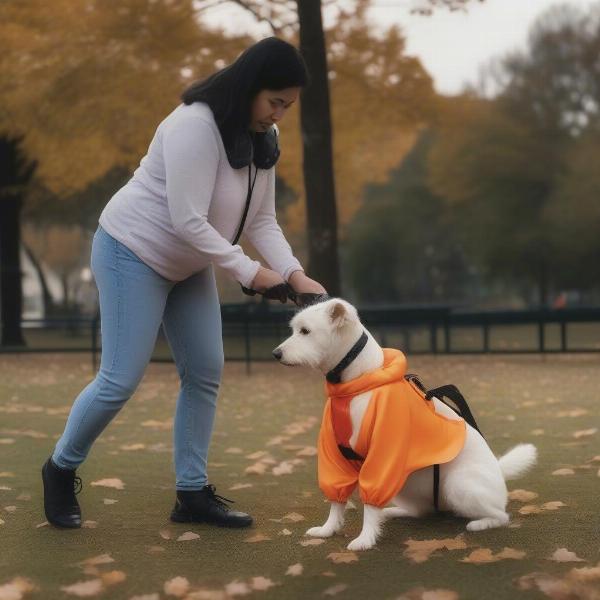 Ensuring dog safety in Halloween costumes