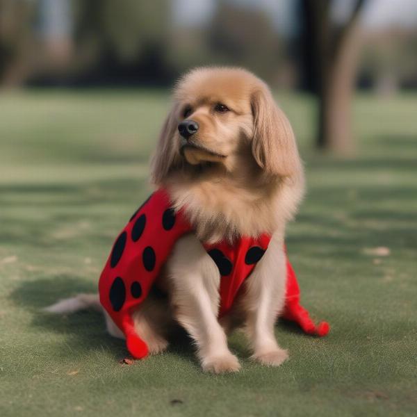 Ensuring Dog's Safety and Comfort in a Ladybug Costume