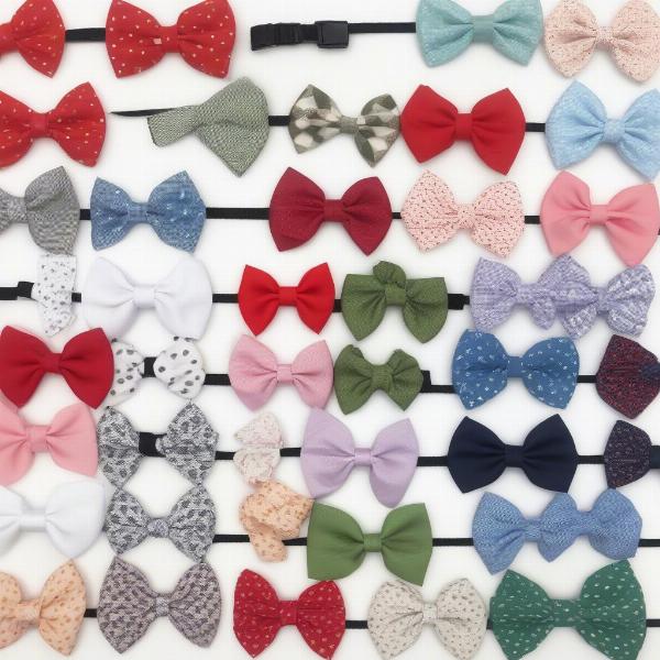 Various styles of dog dickie bows