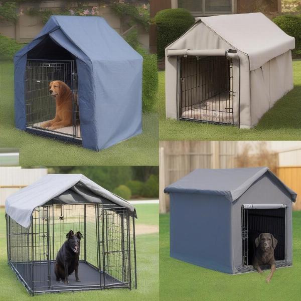 Different types of dog kennel covers for various kennels