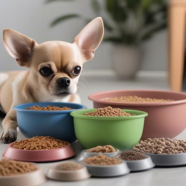 Different sizes of slow feeder dog bowls for various breeds