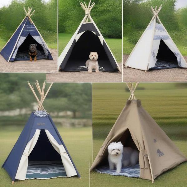 Different teepee tent sizes for dogs