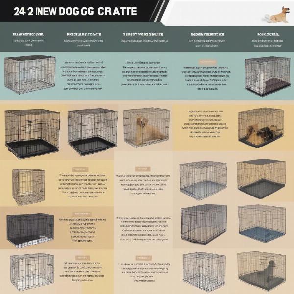 Various 24in dog crate materials