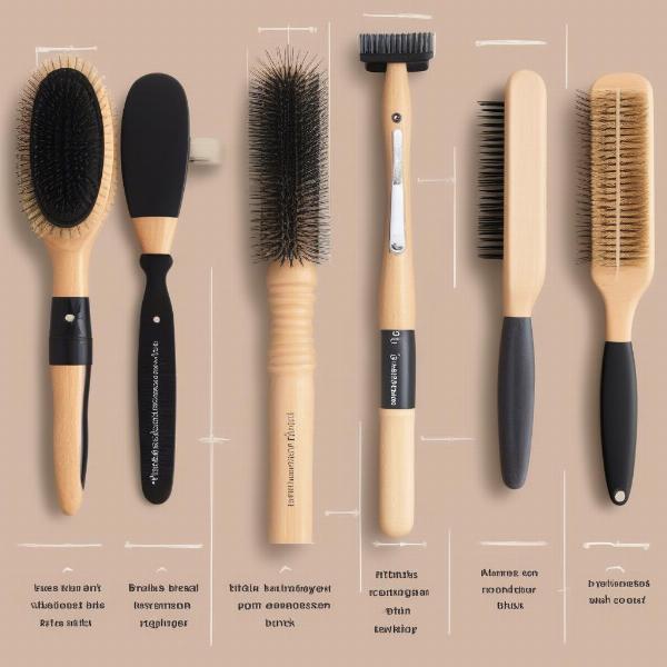 Different types of dog brushes