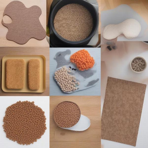 Different types of dog food mats