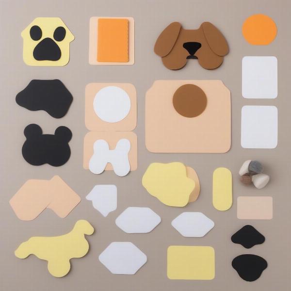 Various types of sticky pads designed for dogs