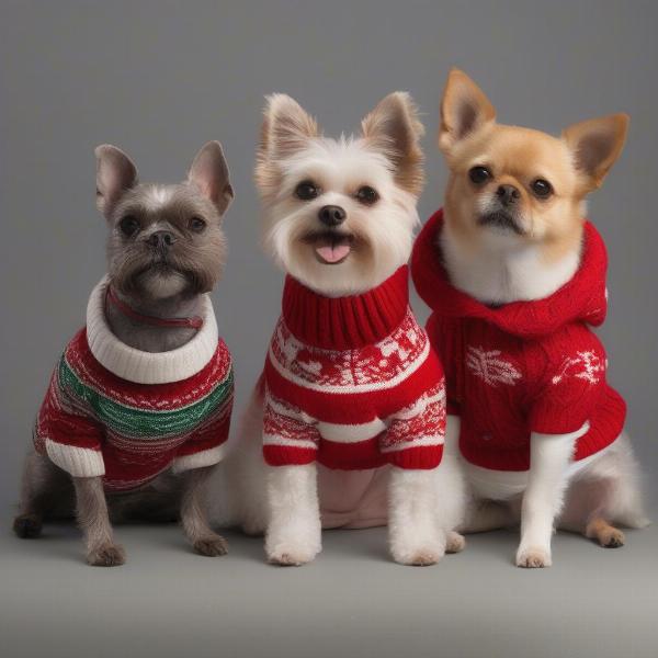 Different types of small dog sweaters