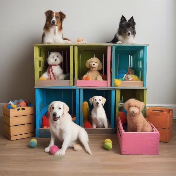 DIY Dog Toy Storage From Upcycled Crate