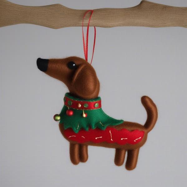 DIY Weenie Dog Christmas Ornament