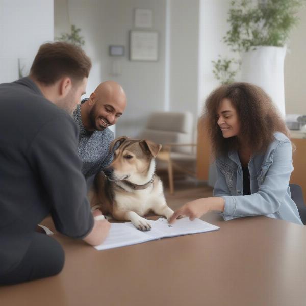 Reviewing a dog adoption contract