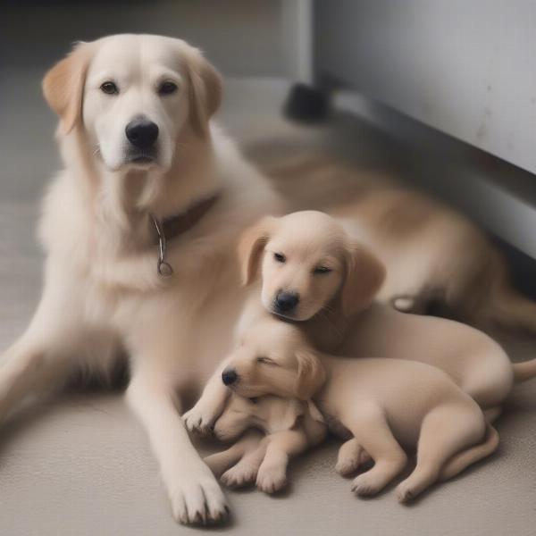 Dog and Puppies