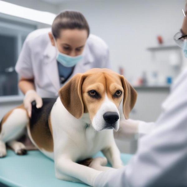 Dog at Vet Clinic