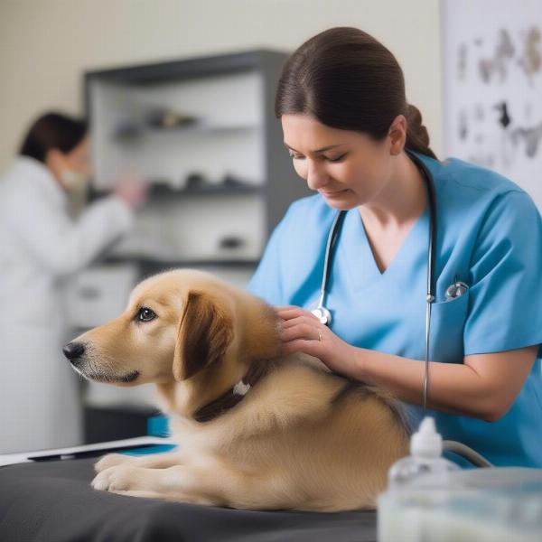 Dog at the Vet Clinic