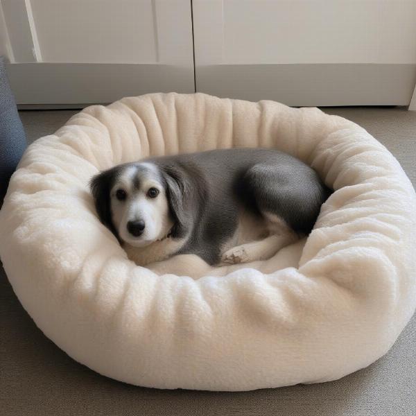 Dog bed washed with dog-safe detergent