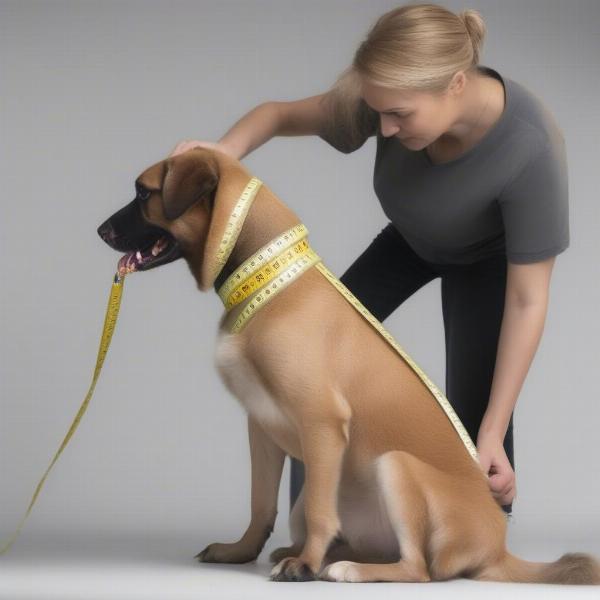 Measuring a Dog for a Collar