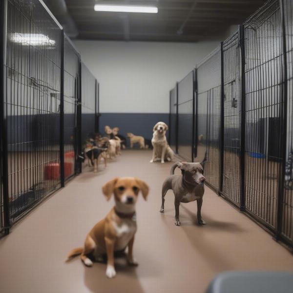 Dogs with different personalities at a Brunswick dog boarding facility