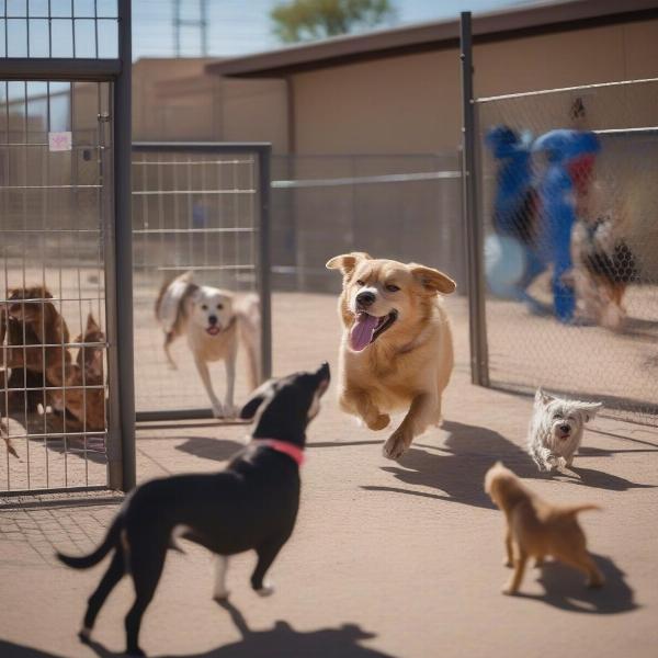 Dog Boarding Playtime in El Paso