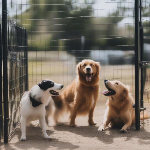 Dogs enjoying playtime at a Vaughan dog boarding facility