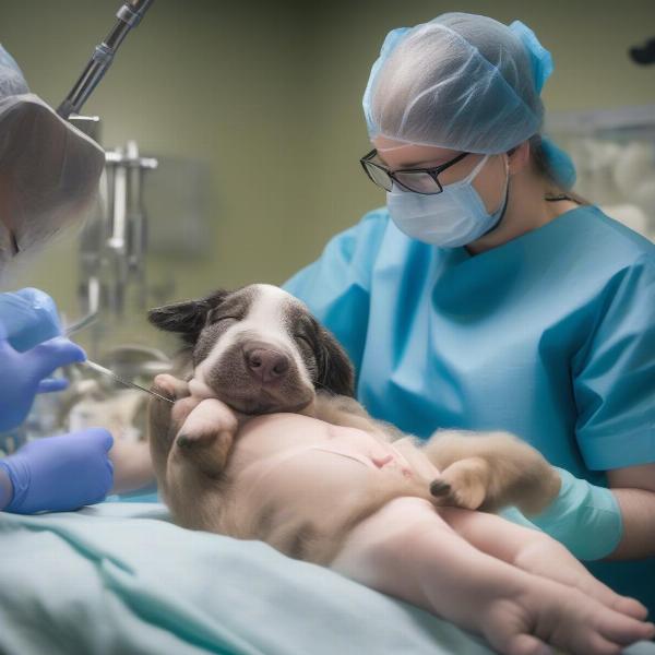 Dog C-Section Surgery