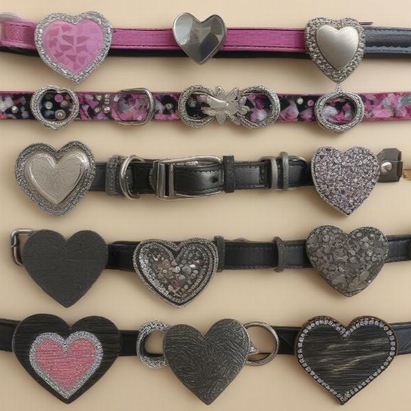 Dog Collar Heart Styles