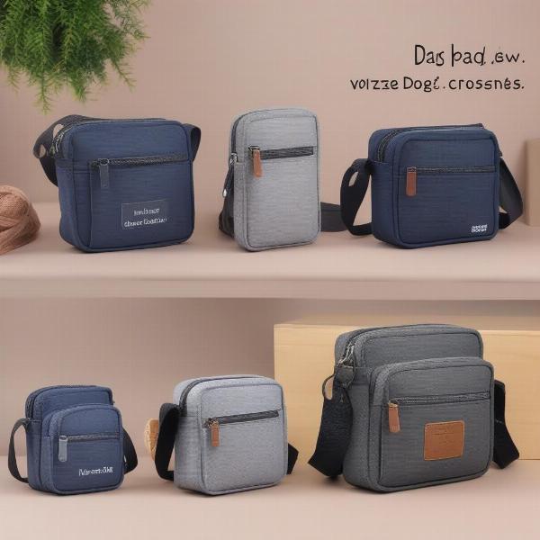 Dog crossbody bags come in various sizes.