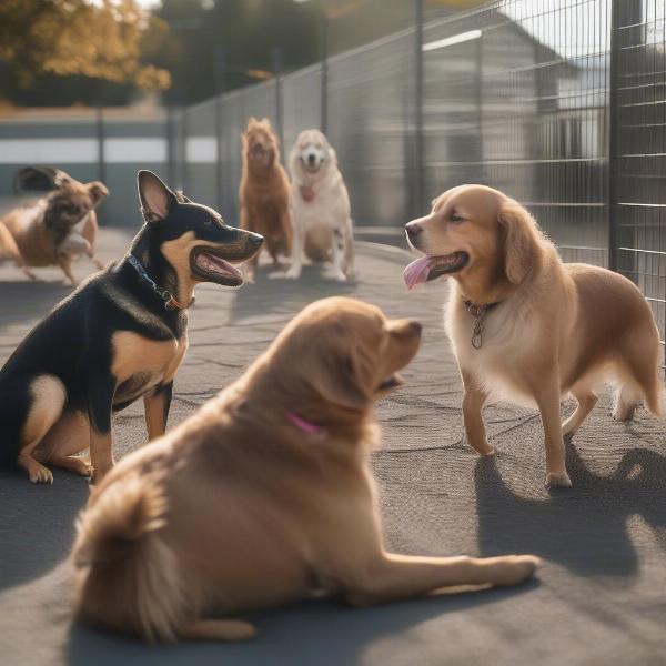 Happy Dogs Playing at Dog Daycare in La Crosse, WI