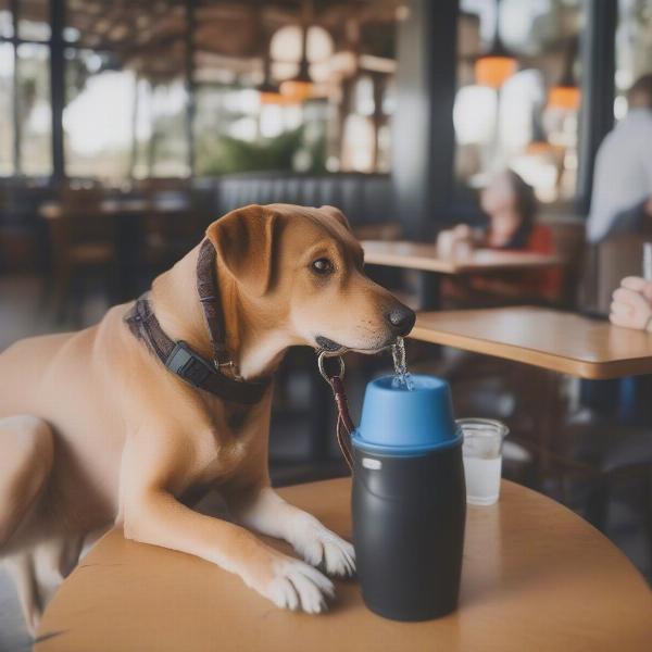 Dog dining etiquette in Irvine