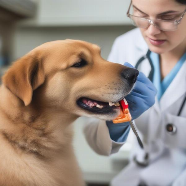 Veterinary Examination for Dog's Dry Mouth