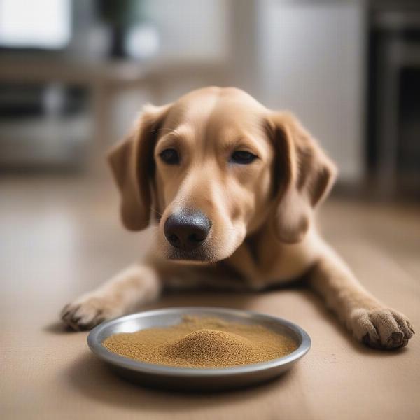 Dog Eating Food with Cumin