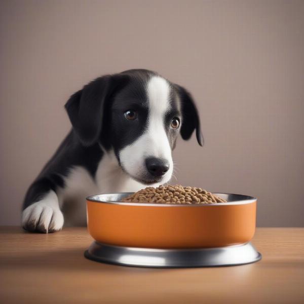 A Dog Enjoying a Healthy Meal