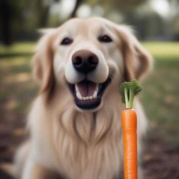 Dog Enjoying Healthy Treats