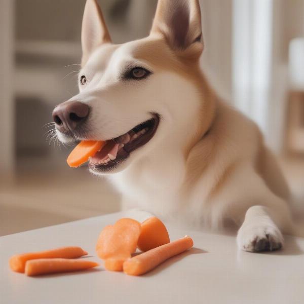 Dog Enjoying Healthy Treats