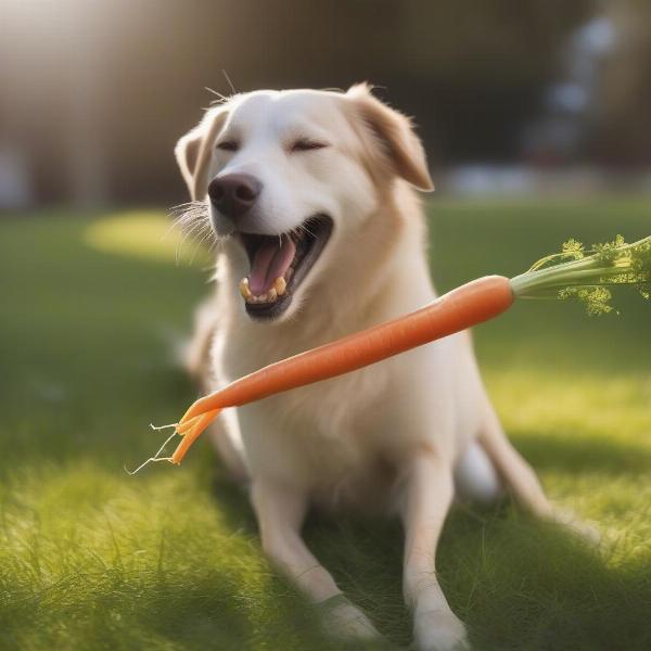 Dog Enjoying Healthy Treats