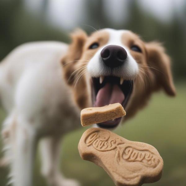 Dog Enjoying Master Paws Treat