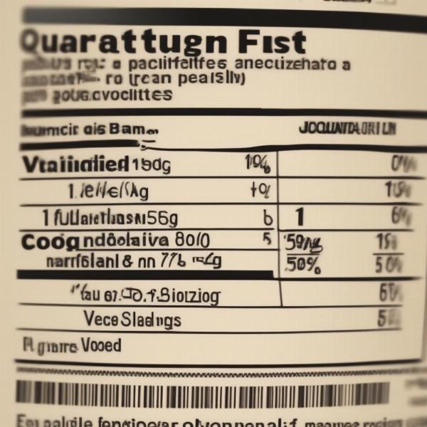 Analyzing a dog food label