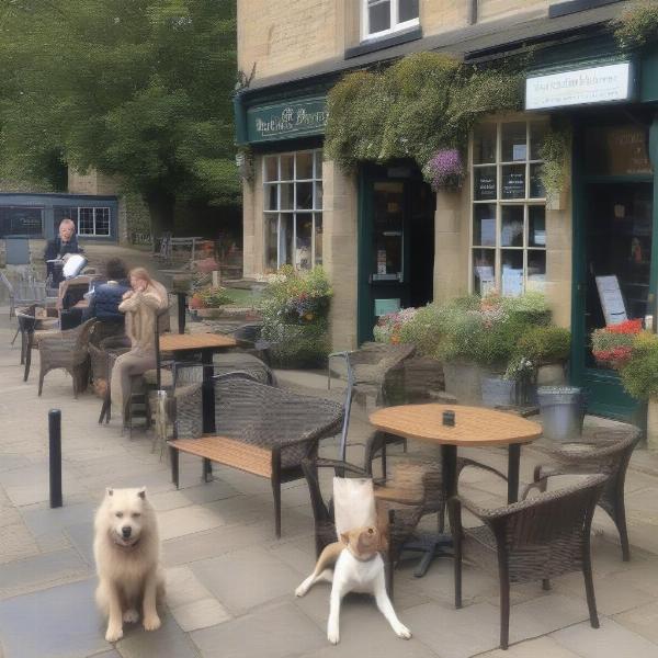 Dog-friendly cafe exterior in Bakewell