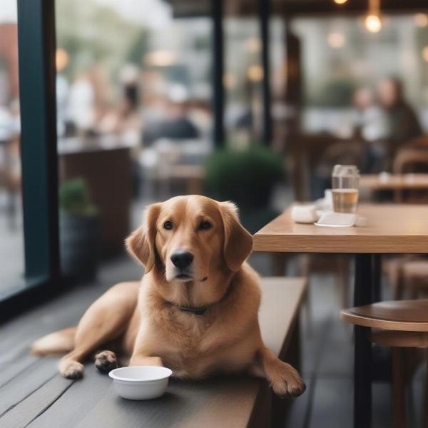 Dog friendly cafe with outdoor seating