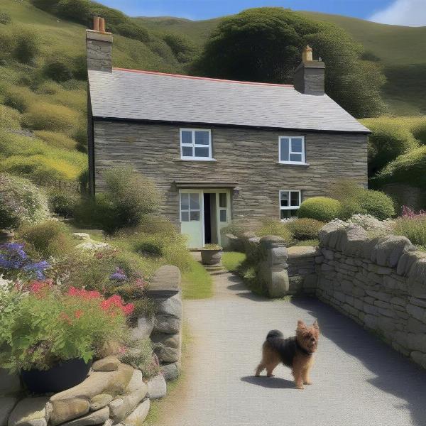 Dog-friendly cottage exterior in Barmouth